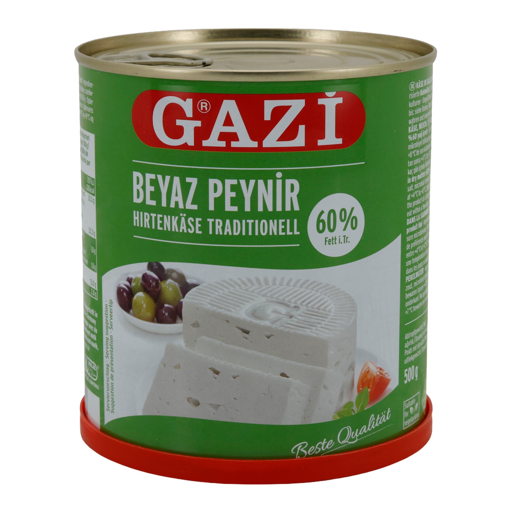 Hirtenkäse Gazi Beyaz Peynir | Traditionell | 60 % Fett i. Tr. in Salzlake | 750 g GAZI